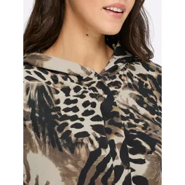 Heine Shirtjacke in schwarz-sand-bedruckt | Gr.: 40