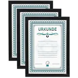 Ideal Trend Bilderrahmen schwarz 21x29,7 cm 3er Set