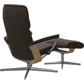 Stressless Stressless® Relaxsessel »Admiral«, (Set, Relaxsessel inkl. Hocker), mit Cross Base, Größe M & L, Holzakzent Eiche braun