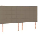 vidaXL Kopfteil Taupe 100x5x78/88 cm Stoff