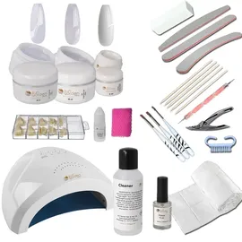 sun garden nail UV Gel Starterset mit Fiberglas Gel inklusive UV/LED Gerät