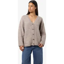 Noisy May NMDOLLY L/S KNIT CARDIGAN FWD NOOS Beige S