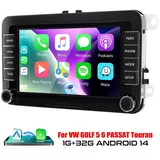 ESSGOO 7" Android14 Apple Für VW GOLF 5 6 Touran EOS 6R Passat GPS Navi Autoradio (DAB+ (optional), FM, RDS, Touchscreen 2 DIN Carplay Android Auto Bluetooth EQ USB GPS Navi)