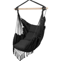 Maltec Hängesessel mit Kissen Gartenstuhl, Hängeschaukel, Hängematte für Wohnzimmer,