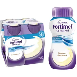 NUTRICIA Fortimel 1,5kcal / ml Bananen-Geschmack 4X200 ml Flüssigkeit