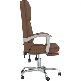 vidaXL Bürostuhl mit Massagefunktion Stoff Braun