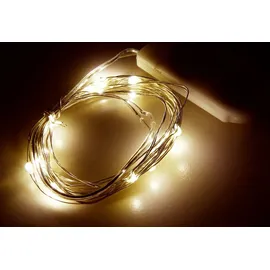 McShine LED Draht-Lichterkette McShine "Micro", 20 LEDs, warmweiß, Batteriebetrieb