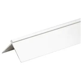 PROVISTON Kantenleiste Kunststoff, 22 x 22 x 2600 mm, Weiß, Tapetenleiste, Kleben, Schrauben, Nageln, Kunststoff weiß