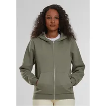 URBAN CLASSICS Fluffy Zip Hoody Damen Hoodies & Sweatshirts grün Größe XS