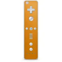 Skins4u Aufkleber Design Schutzfolie Vinyl Skin kompatibel mit Nintendo Wii Remote Controller Solid State Orange