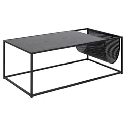 Actona Seaford Couchtisch Stahl/Holzwerkstoff - matt schwarz