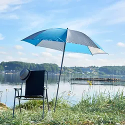 Sonnenschirm in Blau/Dunkelgrau