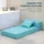 Homcom Schlafsessel 2-in-1 Polyester 70 x 61 x 70 cm Blau mit Kissen