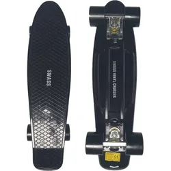 Vinyl Cruiser Skateboard Retro - schwarz/schwarz 55-57CM