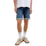 JACK & JONES Herren Jeans Short JJIRICK JJICON I.K.- Mid waist Regular Fit 12269605 Blau M