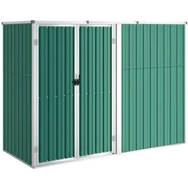 vidaXL Metallgerätehaus 2,25 x 0,89 x 1,61 m grün