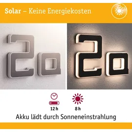 Paulmann Solar LED Hausnummernleuchte Buchstabe a IP44 3000K 6lm Schwarz