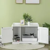 Katzenschrank für Katzentoilette, Katzenklo mit Türen, Katzenhaus, Katzenhöhle