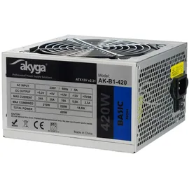 Akyga AK-B1-500 Netzteil 500W, 120mm leiser Lüfter grau