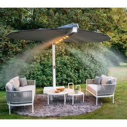 Heatsail LEAF Luxus Schirm / Schattenlösung mit optionalem Kühlystem / Beleuchtung & Heizung - BLACK