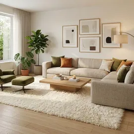 Pergamon Flokati Comfort Teppich 190 x 290 cm Weiß