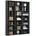VCM Bücherregal 40 x 30 x 180 Schwarz
