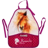 alles-meine.de GmbH Kinderschürze/Schürze - Pferde - Pferdemotiv - inkl. Name - größenverstellbar - mit 2 Taschen - mitwachsend - universal/beschichtet & wasserdicht - für Mä..