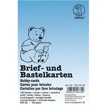 Ursus Briefkarten A6 hoch doppelt VE=100 Stück weiß