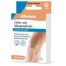 Lifemed Knie- und Ellbogenpflaster Allround Wundpflaster Stern-Form 7,6 x 6,5 cm 3 St.