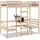 vidaXL Hochbett mit Schreibtisch & Stühlen 75 x 190 cm Kiefer massiv beige