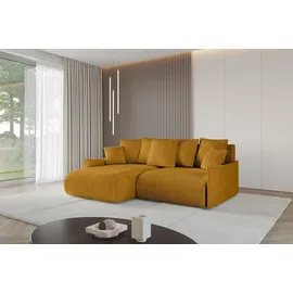 altdecor Ecksofa Cord 2-Sitzer Senfgelb