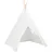 vidaXL Kinder Tipi-Zelt mit Tasche Pfirsichhaut Weiß 120x120x150 cm