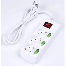 COFI 1453 Steckdosenleiste 1,4 m Weiß 3 St.