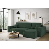 kaiser möbel Ecksofa Grün, Textil, 4-Sitzer, L-Form,L-Form, 244x142 cm, Wohnzimmer, Sofas & Couches, Wohnlandschaften, Ecksofas