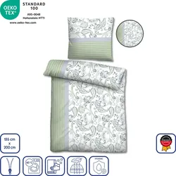 Doppelpack Castell Mikrofaser Bettwäsche 135 x 200 + 80 x 80 cm
