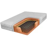 MKS Federkernmatratze, Weiß, Textil, H3 + H4, Füllung: Schaumstoff, Rechteckig, 90x200 cm, Oeko-Tex®, atmungsaktiv, Bezug abnehmbar/waschbar, wendbar, schadstoffgeprüft, Schlafzimmer, Matratzen Shop, Matratzen