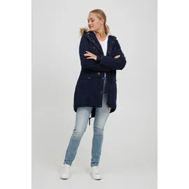 Oxmo Parka OXAnna Damen Winterparka Mantel mit Fellkapuze und Teddy-Futter, - L