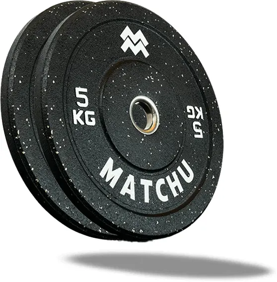 Matchu Sports HI-TEMP BUMPER PLATE 5 KG - 2 Stück - Schwarz - 2 x 5 KG