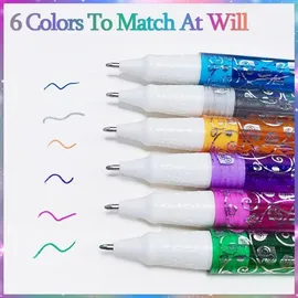 luxuskollektion Glitzer Tattoo Stifte Kinder 6 Farben Schablonen Einhorn Leuchtend