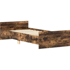 vidaXL Bettgestell ohne Matratze Räuchereiche 100x200 cm Holzwerkstoff