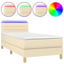 vidaXL Boxspringbett 90 x 200 cm Creme