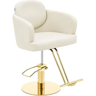 Physa Friseurstuhl mit Fußstütze 480-630 mm 200 kg WINSFORD Cream & Gold