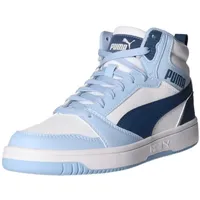 Puma Rebound V6 Mid Unisex Weiß/Dark Indigo/Haute Tropic 39