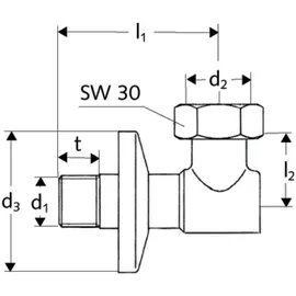 Schell Wasserzähler-Anschlussbogen G 3/4 IG