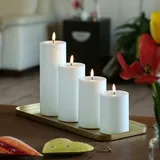 Deluxe Homeart LED Kerzenset MIA Echtwachs 4 Größen mit Batterien Fernb.