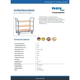 FETRA Tischwagen 200 kg