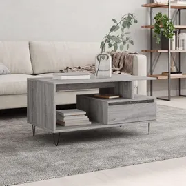 furnicato Couchtisch Eleganter Grau Sonoma 90 x 49 x 45 cm