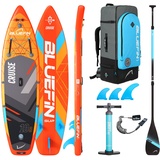 Bluefin Cruise 10'8 Aufpumpbares Paddleboard| SUP-Board für Erwachsene| Bluefin Cruise 10'8 SUP| Tragbar & Reisesicher | Paddleboard-Paket| Inklusive Paddleboard-Zubehör