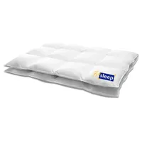 HANSKRUCHEN Daunendecke 135x200 cm Medium waschbar Allergiker Ganzjahresdecke atmungsaktiv Kassettendecke weiß - Weiß