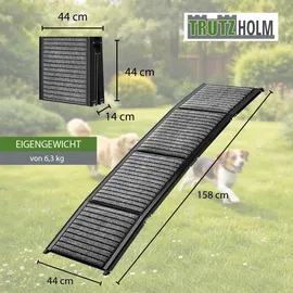 Trutzholm Hunderampe klappbar 158 cm grau/schwarz